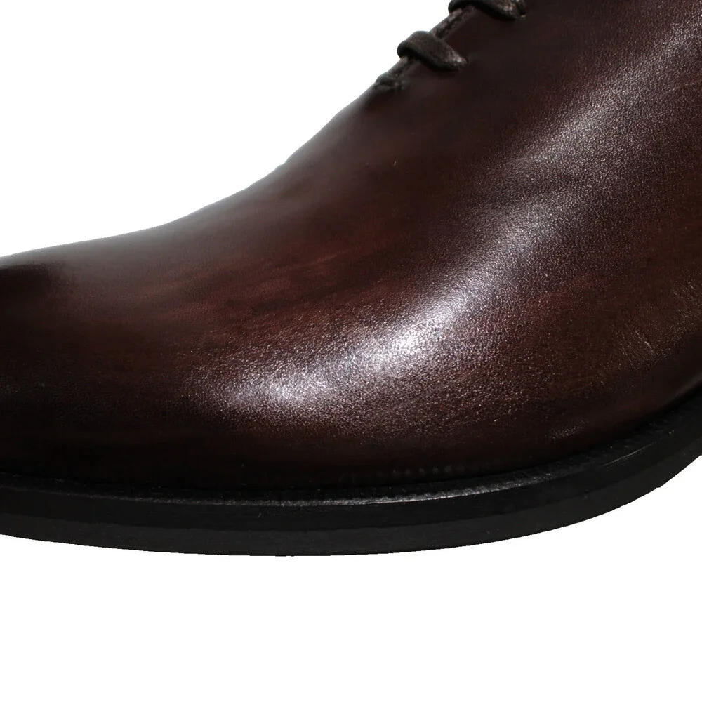 Pastori NWD Lace Up Oxford Dress Shoes Size 9 US in Brown Leather Made in Italy